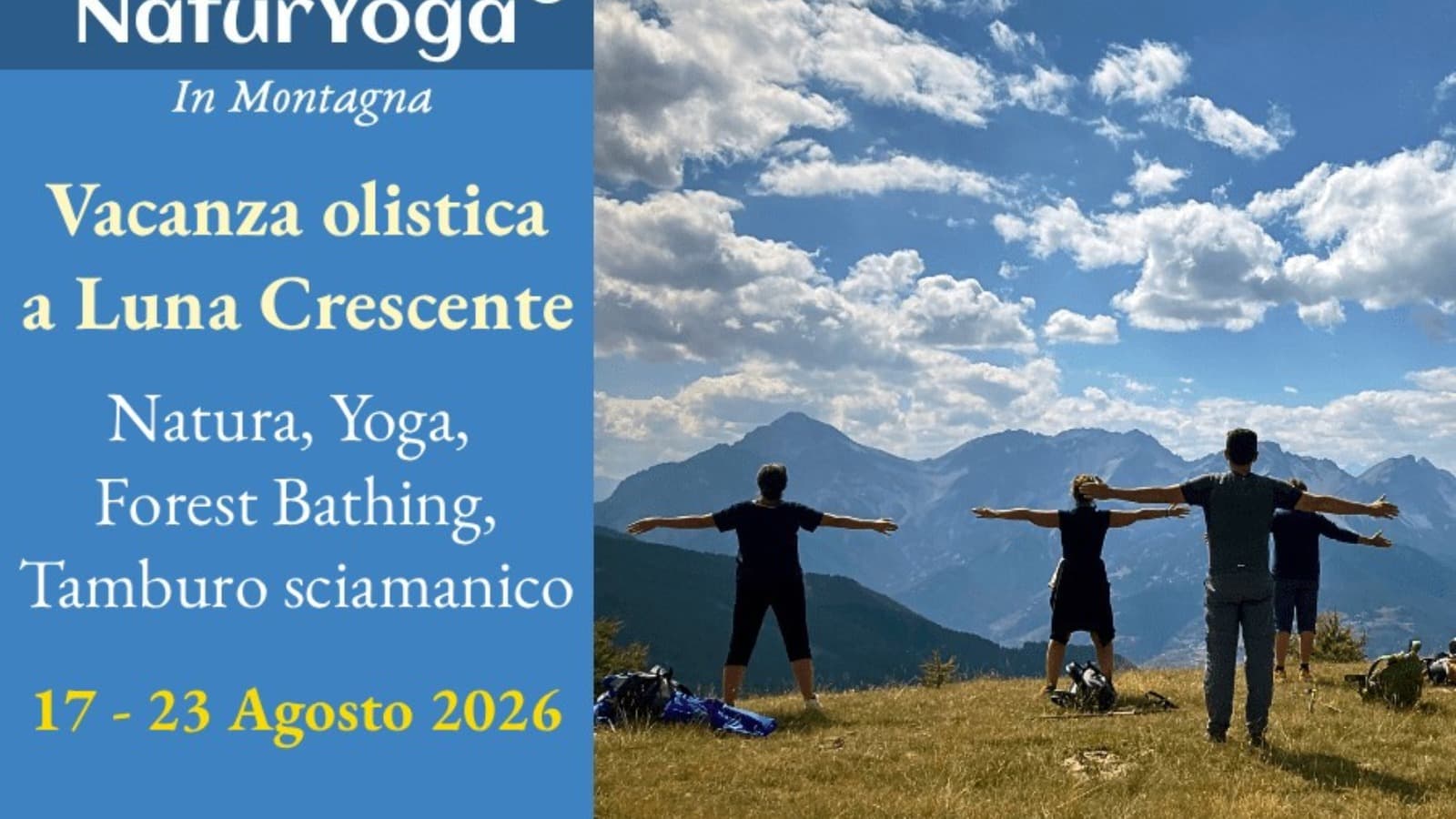 NaturYoga® a Luna Crescente in montagna | 17-23 Agosto 2026