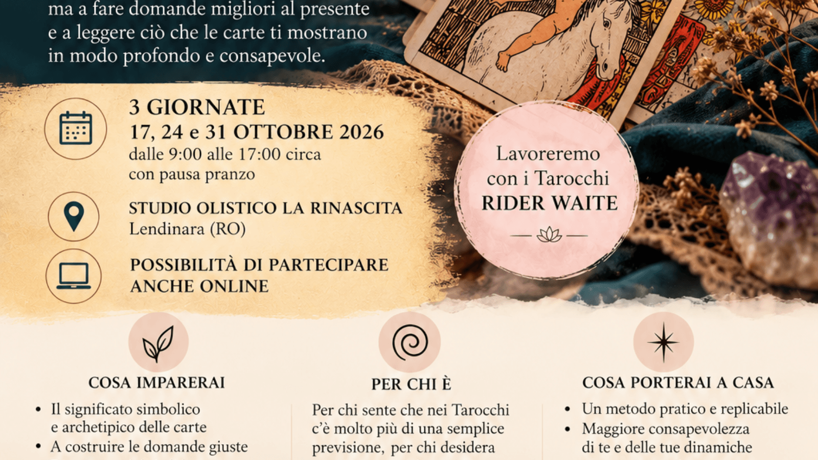 Tarocchi in Azione- corsi di Tarologia Evolutiva